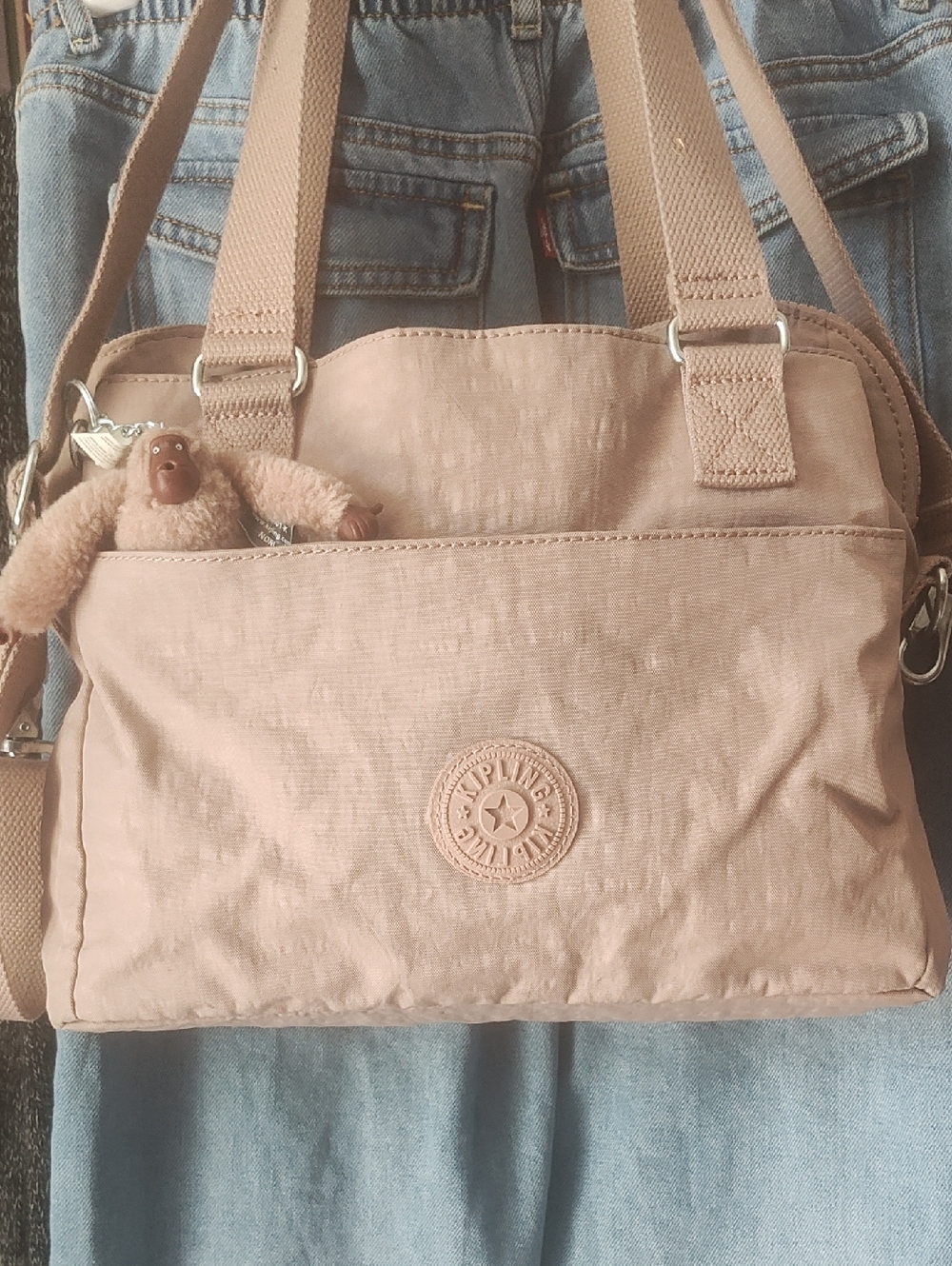 Kipling Cora | pink | nylon | crossbody strap | GUC